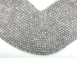 Jade Beads, Light Gray, 6mm Faceted Round-BeadBasic