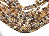 Banded Agate Beads, Brown, 8mm(8.4mm) Round-BeadBasic