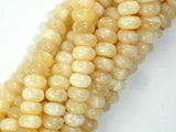 Yellow Jade Beads, 4mmx8mm Rondelle Beads-BeadBasic