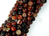 Banded Agate Beads, Sardonyx Agate Beads, 8mm(8.2mm) Round-BeadBasic