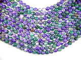 Agate Beads, Purple & Green, 10mm Faceted-BeadBasic