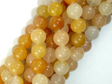 Yellow Jade Beads, 10mm(10.3mm) Round Beads-BeadBasic