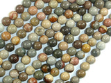 Silver Leaf Jasper Beads, 6mm Round Beads-BeadBasic