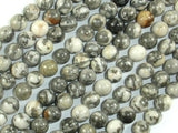 Gray Picture Jasper Beads, 6mm Round Beads-BeadBasic