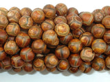 Tibetan Agate, 8mm Round Beads-BeadBasic