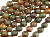 Tibetan Agate, 10mm Round Beads-BeadBasic