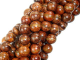 Tibetan Agate, 10mm (10.5mm) Round Beads-BeadBasic