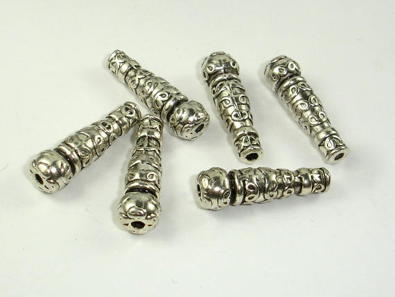Metal Beads, Metal Spacer, Stick Beads, Zinc Alloy 9 pcs-BeadBasic