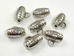 Metal Bails Beads, Zinc Alloy, Antique Silver Tone-BeadBasic