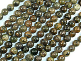 Orange Dendritic Jade Beads, 6mm Round Beads-BeadBasic
