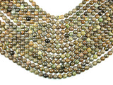 Orange Dendritic Jade Beads, 8mm Round Beads-BeadBasic