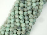 Matte Sesame Jasper Beads, Kiwi Jasper, Round, 6mm-BeadBasic
