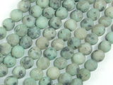 Matte Sesame Jasper Beads, Kiwi Jasper, 8mm Round Beads-BeadBasic