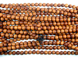 Sandalwood Beads, 8mm Round Beads-BeadBasic