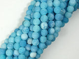Frosted Matte Agate - Sea Blue, 6mm Round Beads-BeadBasic