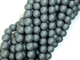 Matte Hematite Beads, 8mm Round Beads-BeadBasic