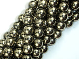 Hematite Beads-Gold, 10mm Round Beads-BeadBasic