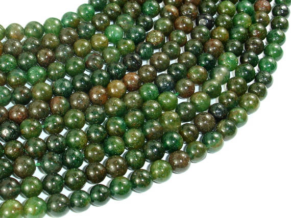 Indian Jade, 6mm Round Beads-BeadBasic