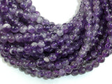 Amethyst Beads, Approx 5.5mm Round Beads-BeadBasic