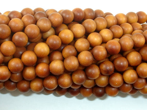 Sandalwood Beads, 6mm Round Beads-BeadBasic
