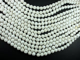 White Lava Beads, 8mm Round Beads, 15.5 Inch-BeadBasic