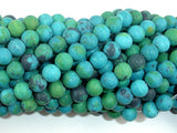 Matte Chrysocolla, 6mm, Round Beads-BeadBasic