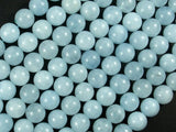 Sponge Quartz Beads-Aqua, 8mm Round Beads-BeadBasic