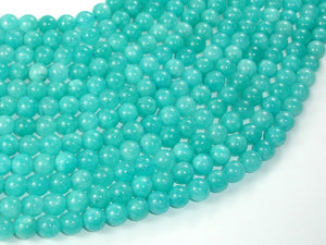 Sponge Quartz Beads-Teal, 6mm Round Beads-BeadBasic