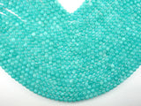 Sponge Quartz Beads-Teal, 6mm Round Beads-BeadBasic