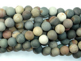 Matte Polychrome Jasper, 10mm Round Beads-BeadBasic