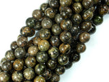 Orange Dendritic Jade Beads, 10mm Round Beads-BeadBasic