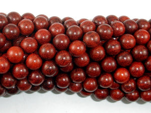 Red Sandalwood Beads, 8mm, Round Beads-BeadBasic