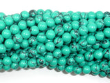 Howlite Turquoise Beads Green, 6mm Round Beads-BeadBasic