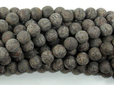 Matte Brown Snowflake Obsidian Beads, 8mm Round Beads-BeadBasic