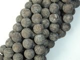 Matte Brown Snowflake Obsidian Beads, 10mm Round Beads-BeadBasic