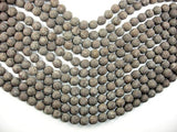 Matte Brown Snowflake Obsidian Beads, 10mm Round Beads-BeadBasic