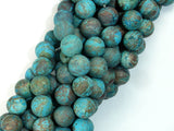 Matte Blue Calsilica Jasper Beads, 10mm, Round Beads-BeadBasic