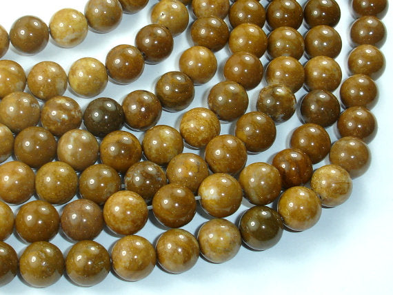 Agate Beads-Brown, 10mm(10.4mm) Round-BeadBasic