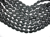 Black Lava, 13x18mm Oval Beads, 15 Inch-BeadBasic