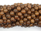 Tiger Skin Sandalwood Beads, 8mm Round Beads-BeadBasic