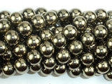 Hematite Beads-Gold, 10mm Round Beads-BeadBasic