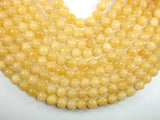 Yellow Jade Beads, Round, 12mm (11.5 mm)-BeadBasic
