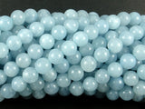 Sponge Quartz Beads-Aqua, 6mm Round Beads-BeadBasic