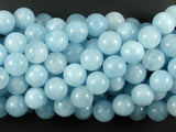 Sponge Quartz Beads-Aqua, 10mm Round Beads-BeadBasic