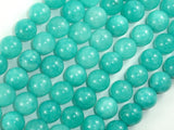 Sponge Quartz Beads-Teal, 10mm Round Beads-BeadBasic