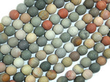 Matte Polychrome Jasper, 6mm Round Beads-BeadBasic