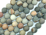Matte Polychrome Jasper, 10mm Round Beads-BeadBasic