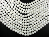 White Lava Beads, 10mm Round Beads-BeadBasic