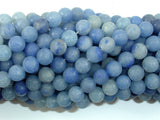 Matte Blue Aventurine Beads, Round, 6mm-BeadBasic