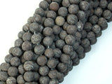 Matte Brown Snowflake Obsidian Beads, 6mm Round Beads-BeadBasic